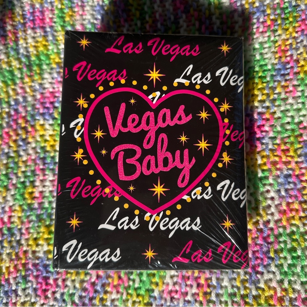 Las Vegas Baby Pink and Black Bling Glitter Photo Album 2000s City Merchandise